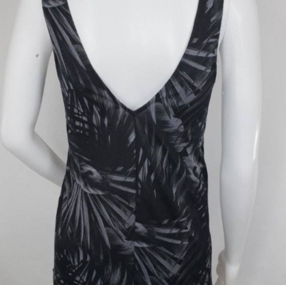 PINK lace up palm leaf tank top - Picture 3 of 3